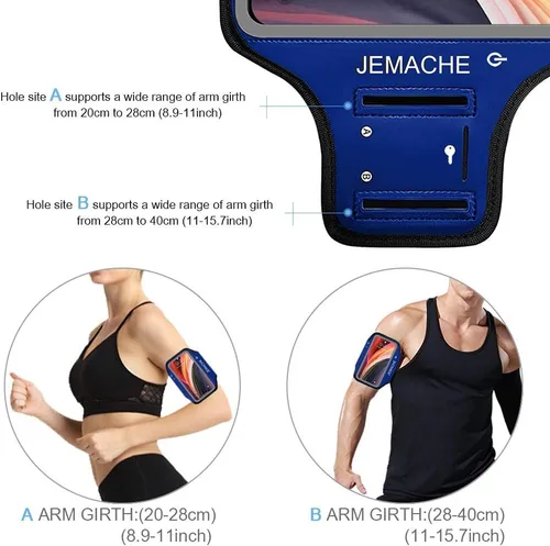 Miniatura 5 de Brazalete para iPhone 13 mini, 12 mini, resistente al agua, para gimnasio, entrenamiento, correr, teléfono para iPhone 13Mini, 12Mini (azul marino)