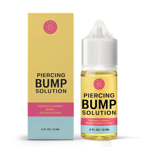 Miniatura 7 de BASE LABORATORIES Kit de cuidado posterior para piercing: aceite de solución de queloide y perforación (0.5 fl oz) + spray de cuidado posterior