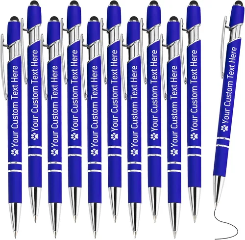 Miniatura 87 de STREADVE Bolígrafos personalizados personalizados con nombre grabado, logotipo, texto, bolígrafos de escritura suave, regalo personalizado para Negro