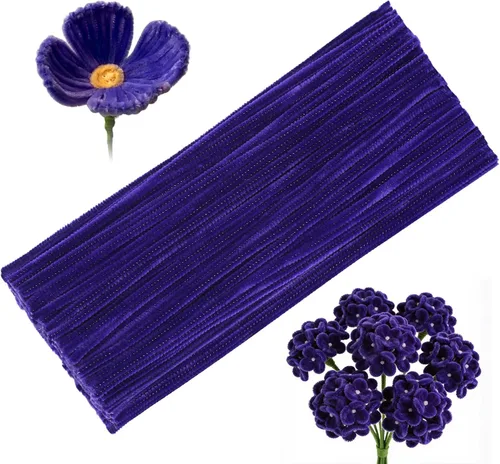 Miniatura 18 de 100 Piezas Limpiapipas Morados, Limpiapipas para Manualidades DIY Artes y Artesanías Decoraciones, Tallos de Chenilla (Morado)