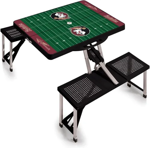 PICNIC TIME NCAA Florida State Seminoles - Mesa de picnic plegable para campo de fútbol, mesa de campamento - Mesa de exterior con agujero para