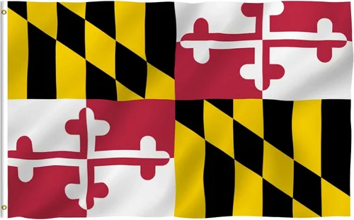 Bandera con los estados de EE.UU., Maryland