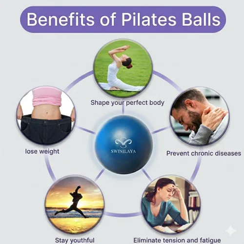 Miniatura 3 de Pilates Ball 9 Inch - Mini Exercise Ball Yoga, Barre, Core Training, Physical Therapy, Anti-Burst & Non-Slip
