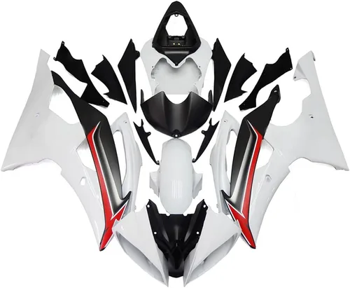 Kit de carenado completo de motocicleta blanco brillante para Yamaha 2008-2016 R6 YZF 2009 10 11 12 13 14 15 2016 YZF600 R6 08-16 ABS inyección de