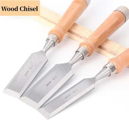 Miniatura 2 de DEEG Juego de herramientas de cincel de madera de 12 piezas, kit de cincel de tallado de carpintería con estuche de madera prémium para carpintero