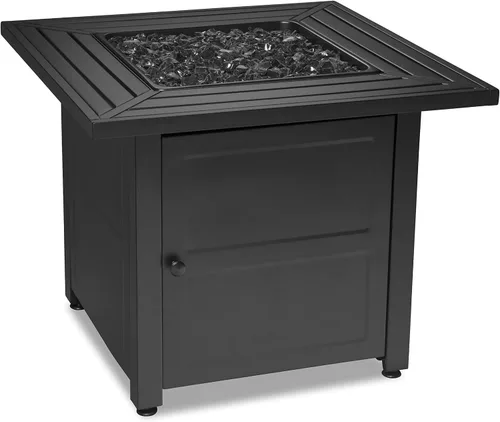 Miniatura 2 de Tazón de fuego Endless Summer LP a gas para exteriores, con repisa de chimenea de acero Incluye cristal de fuego negro y cubierta protectora