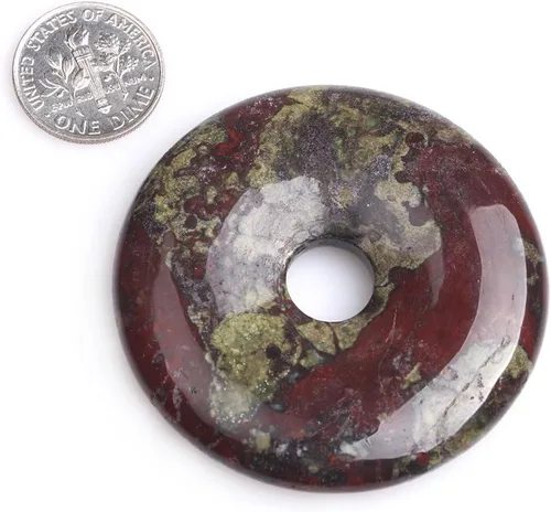Miniatura 35 de JOE FOREMAN Anillo de cuarzo amatista natural de 1.181 in con colgante de donas circulares para hacer joyas, 1 unidad, Piedra