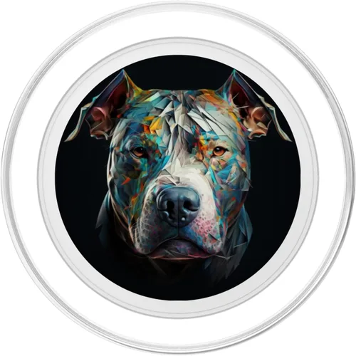 Miniatura 2 de Diseño de perro Pitbull para PopSockets MagSafe PopGrip para iPhone