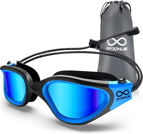 Miniatura 10 de Swim Goggles, Polarized Adult Swimming Goggles Bungee Strap No Hair Pulling Anti-fog Pool Goggles for Men Women