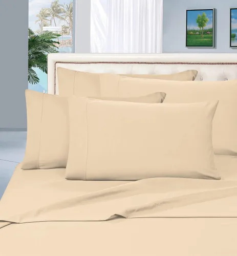 Miniatura 5 de Elegant Comfort Juego de sábanas de lujo de 6 piezas de calidad egipcia de 1500 hilos, resistente a las arrugas y a la decoloración, tamaño Blanco