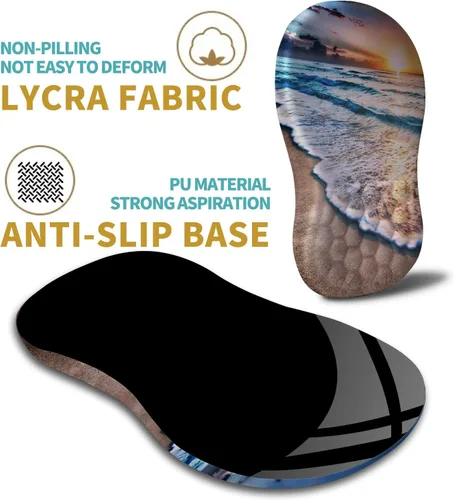 Miniatura 6 de Hokafenle Alfombrilla ergonómica para ratón con soporte para muñeca con diseño de masaje, reposamuñecas para aliviar el dolor, con espuma