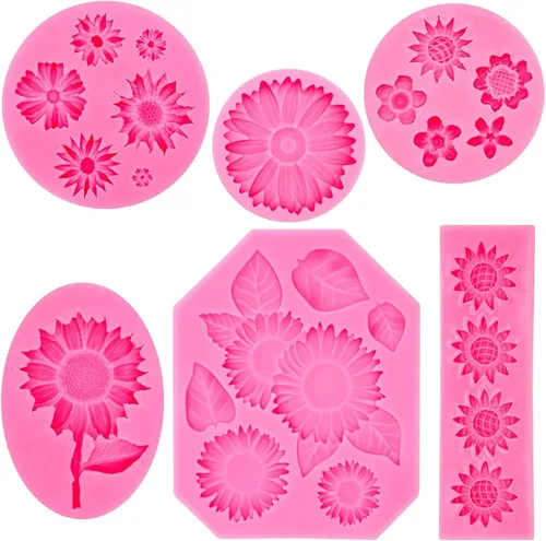Miniatura 10 de Rainmae Moldes de silicona para autos de carreras, molde redondo 3D para fondant, molde de silicona con forma de rueda de camión, molde de caramelo