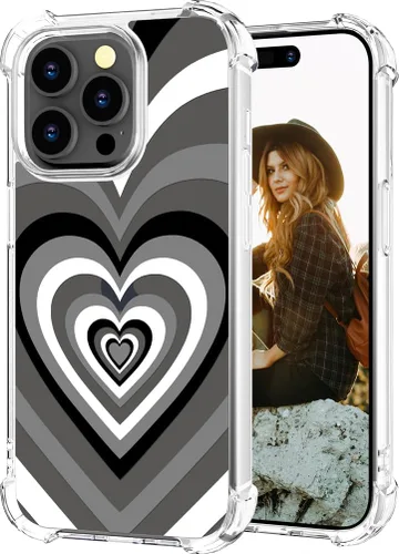 Miniatura 45 de Hungo Funda compatible con iPhone 15 Plus para mujer, diseño floral transparente, lindo, flor azul rosa Rosas Azules