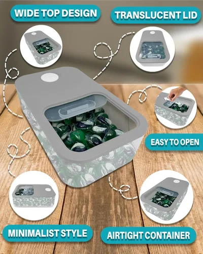 Miniatura 7 de TidyFriend - Contenedor de cápsulas de lavandería con tapa deslizante, 15 x 8.7 x 4.5 pulgadas, el almacenamiento hermético mantiene las cápsulas