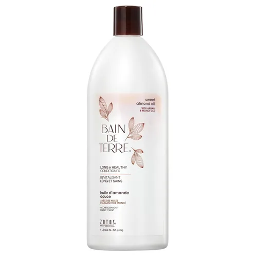 Miniatura 9 de Bain de Terre Aceite de almendras dulces acondicionador largo y saludable, fuerza y protección para cabello débil y dañado, con aceites de argán