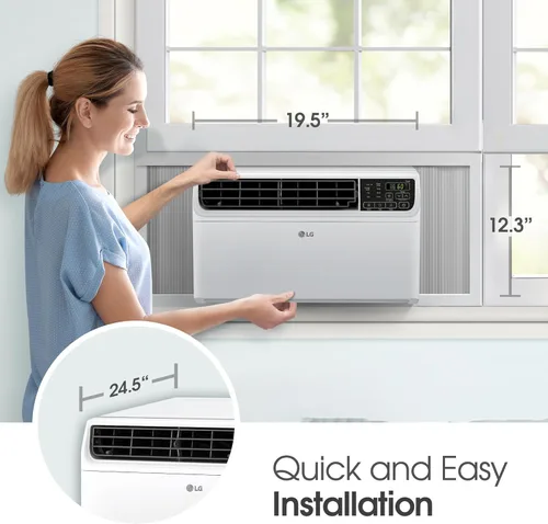 Miniatura 6 de LG Aire acondicionado de ventana de 6000 BTU, inversor dual de ahorro de energía, control remoto, WiFi, LG ThinQ, Alexa, Hey Google, filtro lavable