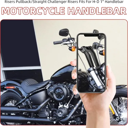 Miniatura 6 de Abrazadera superior para manillar de 1 pulgada / 0.984 in, kit de extensión de barra de mango alto de 6 pulgadas, ajuste universal para Harley