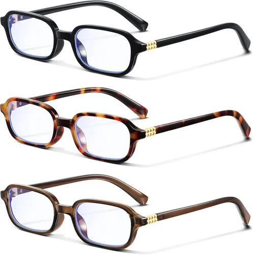 Miniatura 9 de Retro Rectangle Glasses for Women Small Square Blue Light Blocking Glasses Reduce Eye Strain