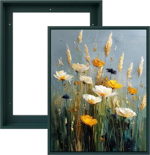 Miniatura 25 de FOLKOR Floating Frame for 8x10 Inch Canvas Painting with 0.6-0.8" Deep, 2 Pack Canvas Floater Frame Living Room Decor, Wall Art frame for Prints Oil