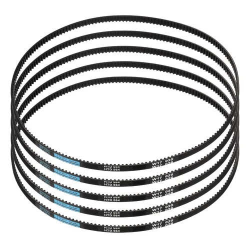 Miniatura 19 de uxcell 4pcs HTD-3M correa dentada de goma 60 dientes, 7.087 in de longitud de paso x 0.236 in de ancho x 0.094 in de altura, correa de distribución