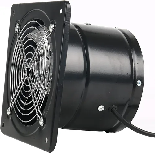 Miniatura 6 de Ventilador de escape de 10 pulgadas con enchufe, ventilador de ventilación a través de la pared de 1088CFM con motor de cobre puro ligero para Negro