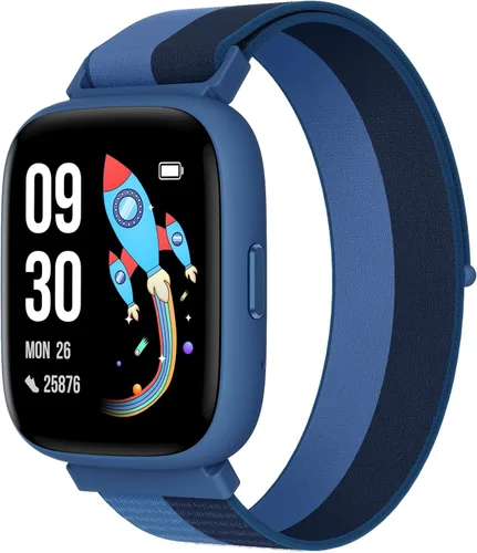 Miniatura 8 de BIGGERFIVE Reloj inteligente para niños, reloj de seguimiento de actividad física de 1.8 pulgadas, podómetro, frecuencia cardíaca, monitor de sueño