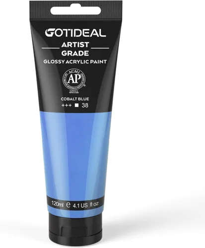 Miniatura 39 de GOTIDEAL - Pintura acrílica sienna tostado, tubos de 4.1 oz, no tóxicas, duradera, para pintor adulto o niño y para lienzo, madera, arcilla, tela