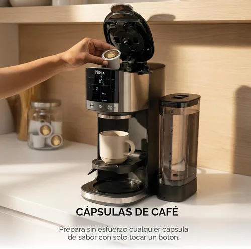 Miniatura 3 de Ninja DualBrew Cafetera Prepara café molido y cápsulas Prepara clásico, rico, sobre hielo y frío Prepara taza de una sola porción a jarra