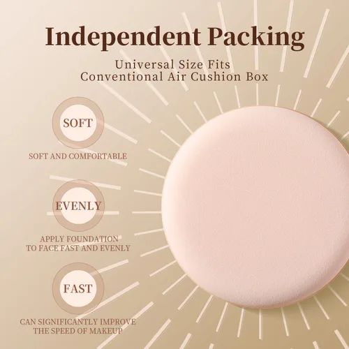 Miniatura 4 de MOHOPE 8 piezas de esponjas de maquillaje con almohadilla de aire para base con caja portátil Esponja de mezcla sin látex para líquido, crema