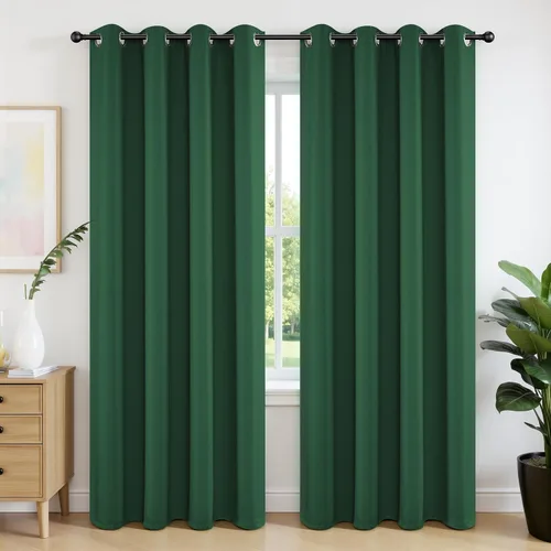 Miniatura 52 de Joydeco - Juego de 2 paneles de cortinas opacas de 63 pulgadas, 2 cortinas largas con aislamiento térmico burg, cortinas de oscurecimiento