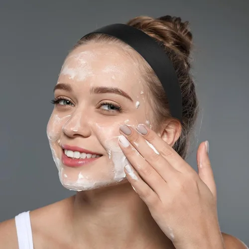 Miniatura 9 de WLLHYF 2 diademas de satén de 1 pulgada de ancho, banda dura para la cabeza, diadema sólida antideslizante, bandas para el cabello lisas