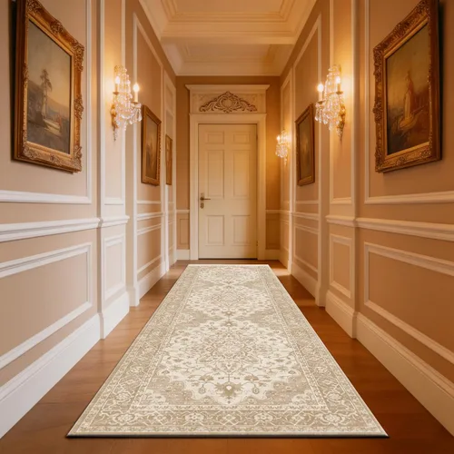 Miniatura 43 de Ukeler - Alfombra rústica con diseño floral para sala, dormitorio, comedor, Country rústico, Azul (luxury blue)