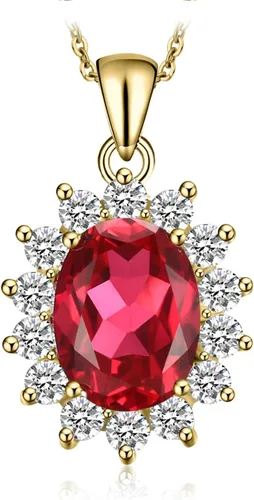 Miniatura 7 de JewelryPalace Princess Diana Kate Middleton Natural Amethyst Citrine Garnet Peridot Topaz Created Ruby Sapphire Simulated Emerald Pendant Necklace