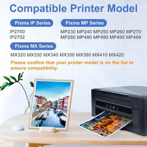 Miniatura 2 de Paquete combinado 210XL 211XL de repuesto para Canon 210 XL 211 XL color negro para impresora PIXMA MX410 IP2700 IP2702 MP240 MP250 MP495 MX340