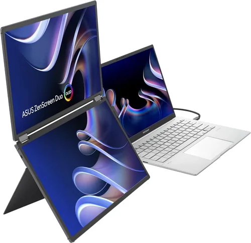 Miniatura 19 de ASUS ZenScreen Duo OLED 360° Monitor Portátil Plegable (MQ149CD) - Dual de 14 pulgadas, 16:10, 1920x1200, DisplayHDR400 True Black, 100% DCI-P3