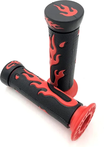 Miniatura 3 de XH4067-RED-22 ATV Watercrafts Flame Gel Style Grips Red Quad (7/8 pulgadas en ambos lados)