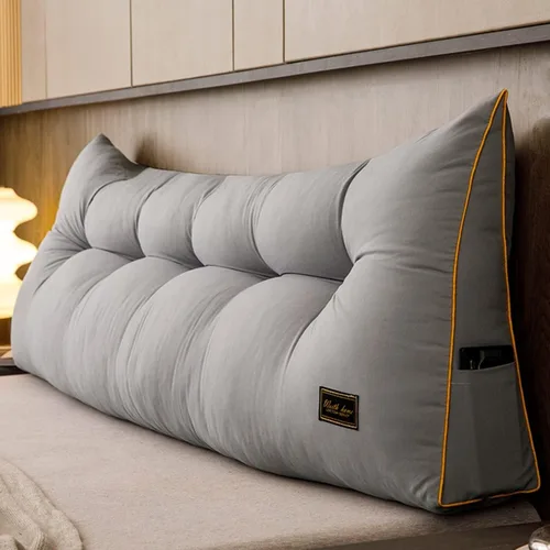 Miniatura 17 de Funda de almohada triangular grande para cabecero tamaño Queen, cojín para cabecero y respaldo, soporte de posicionamiento, almohada de descanso