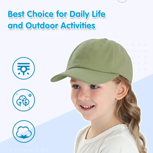 Miniatura 30 de Peecabe Gorra de béisbol para niños pequeños, unisex, de algodón, ajustable, para bebés, niños, gorra de béisbol para niñas de 1 a 5 años