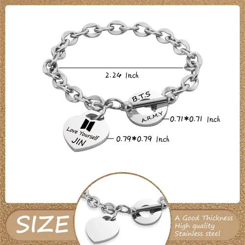 Miniatura 5 de ARETIS Kpop Bangtan - Pulsera para niños con texto en inglés "Be the best J-HOPE" JIMIN JK RM SUGA V, regalo de Bangtan Boys Lover, regalo