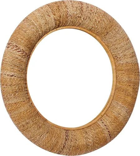 Miniatura 8 de Deco 79 Espejo de pared redondo de ratán costero, 35 x 3 x 35 pulgadas, marrón
