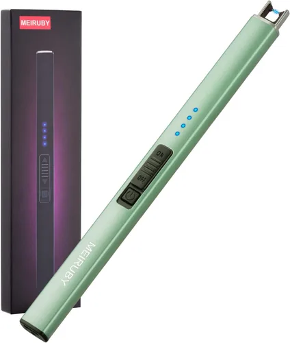 MEIRUBY Encendedor Eléctrico de Velas, Regalos para Rellenos de Medias de Navidad para Mujeres Mamá Hombres Esposa Hermana, Encendedor USB de Arco
