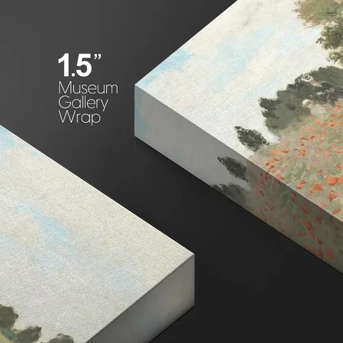 Miniatura 23 de wall26 Prado con álamos por Claude Monet - Arte moderno impresionista, arte en lienzo para el hogar, 12 x 18 pulgadas