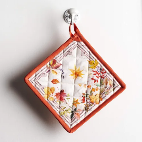 Miniatura 7 de Maison d' Hermine Juego de soportes para ollas 100% algodón, resistentes al calor, almohadillas calientes de 8 x 8 pulgadas con lazo para 056