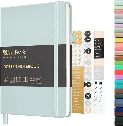 Miniatura 84 de &And Per Se - Cuaderno en blanco, 160 páginas, 5.7 x 8 pulgadas, cuaderno de rayas estrechas con papel grueso para escribir, cuaderno de tapa dura