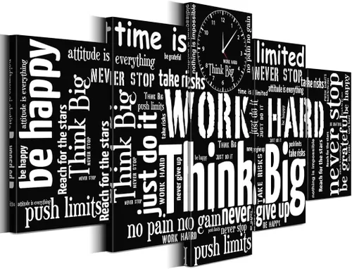 Biufo Arte de Pared con Citas Inspiradoras Lienzo Impreso Blanco y Negro Palabras Motivacionales Imagen para Sala de Estar Dormitorio Oficina