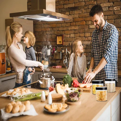 Miniatura 7 de Hajoyful Tarros de plástico con tapas, recipientes vacíos de slime para cosméticos, tarros de comida transparentes para alimentos, tarro redondo