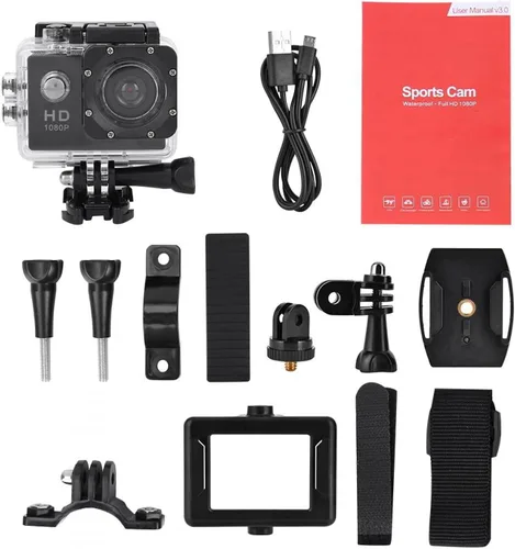 Miniatura 9 de VBESTLIFE Cámara de acción, Cámara de acción 1080P 12MP, Cámara de lente gran angular Cámara de aventura subacuática, Pantalla TFT LCD HD de 2.0