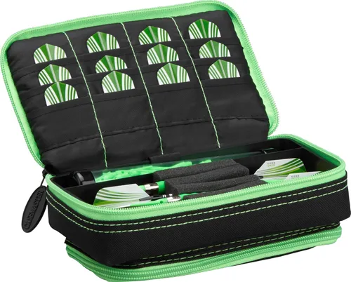 Miniatura 15 de Casemaster Plazma Plus, 3 dardos para dardos suaves y de acero con bolsillo frontal grande para dispositivos móviles, tubo de almacenamiento Negro
