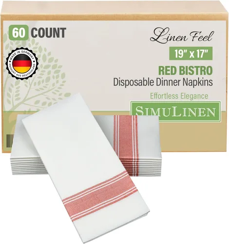 Miniatura 9 de SimuLinen Servilletas decorativas florales azules, servilletas de papel desechables como tela, sensación de lino, material Airlaid de primera