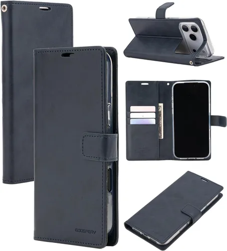 Miniatura 11 de GOOSPERY Blue Moon Wallet para Samsung Galaxy Note 10 Case (2019) Funda de cuero con tapa (Negro)